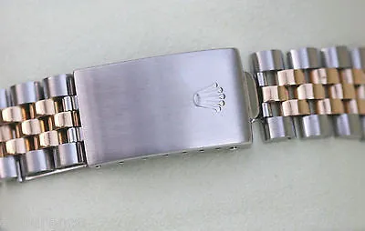 ROLEX DATEJUST TWO TONE 18K GOLD STAINLESS STEEL WATCH SILVER DIAMOND DIAL 16233