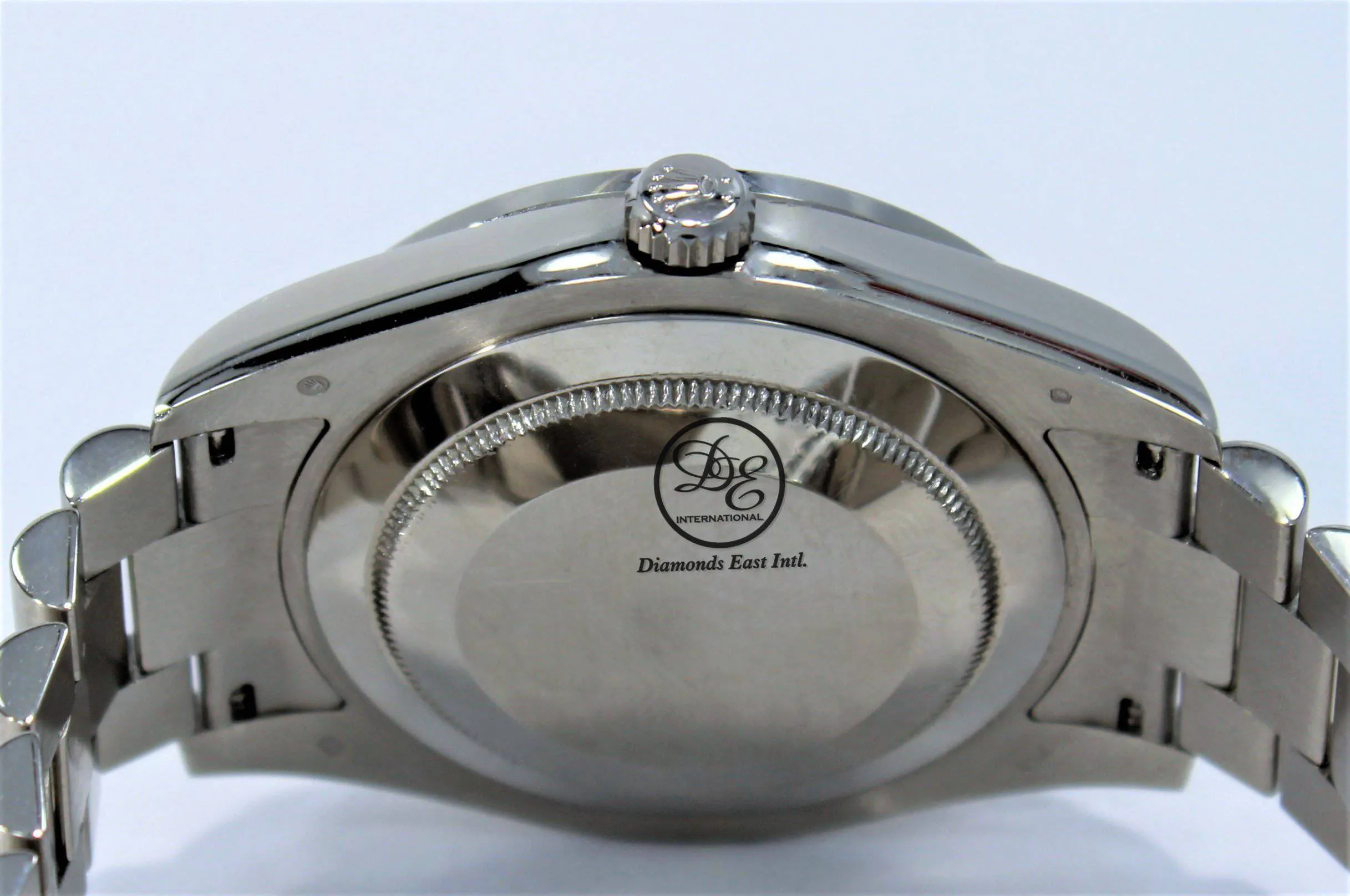 Rolex Day-Date II President 218349 18K White Gold Factory Diamond & Sapphires Dial Bezel BOX/PAPER