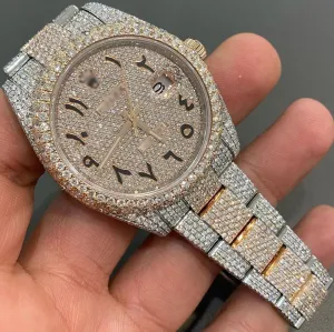 Rolex Day-Date Presidential Moissanite Diamond Watch | Iced Out Moissanite Watch  W 130