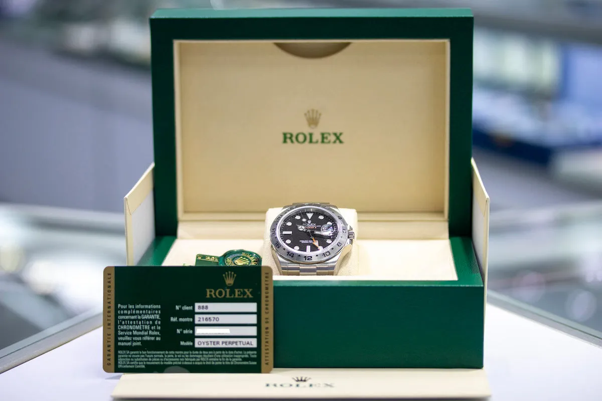 Rolex Explorer II 42mm Stainless Steel Black Dial & Steel Bezel 226570