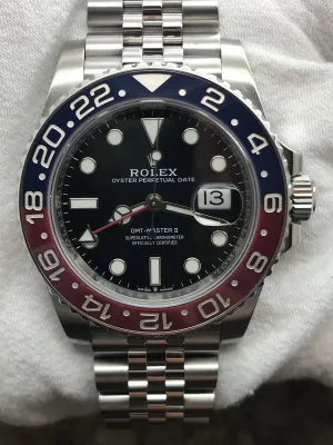 Rolex GMT Pepsi 126710 Jubilee 126710BLRO Black Dial Automatic Men's Watch