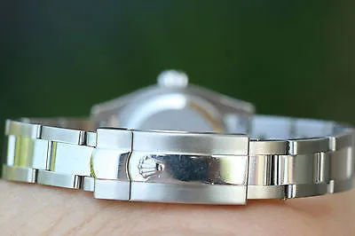 ROLEX LADIES 26mm DATEJUST STAINLESS STEEL FACTORY JUBILEE DIAMOND SILVER 179174