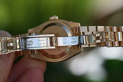 ROLEX LADIES 26mm PRESIDENT 18K YELLOW GOLD 179138 FACTORY DIAMOND DIAL BEZEL