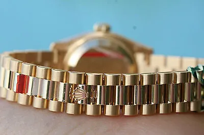 ROLEX LADIES 26mm PRESIDENT 18K YELLOW GOLD 179178 WHITE ROMAN DIAL UNWORN