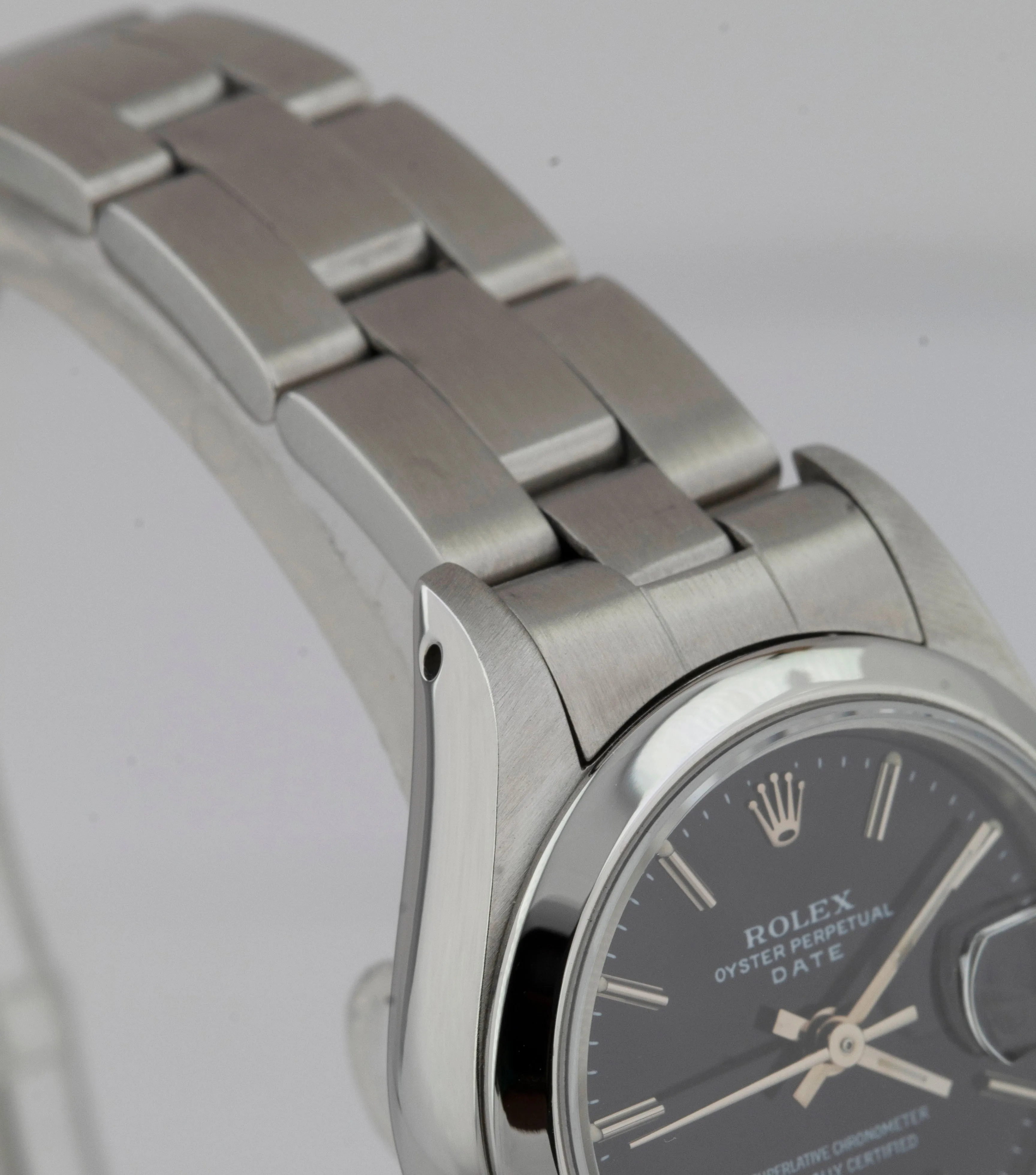 Rolex Ladies DateJust Black 26mm Stainless Steel Oyster Automatic Watch 69160