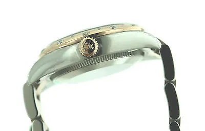 ROLEX LADIES MIDSIZE 178341 31mm 18k ROSE GOLD STAINLESS STEEL DIAMOND WHITE MOP