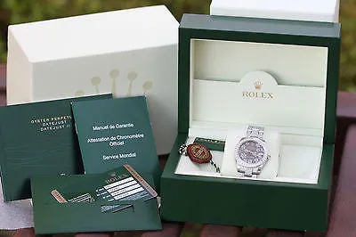 ROLEX LADIES MIDSIZE 31mm DATEJUST FLORAL DIAL DIAMOND BEZEL BAND UNWORN 178240