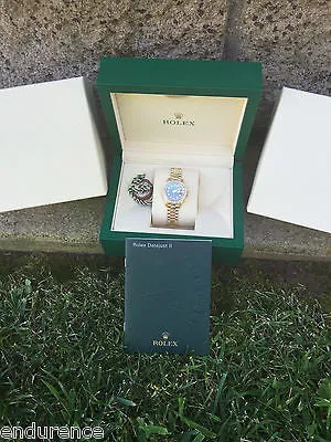 ROLEX LADIES PRESIDENT 18K YELLOW GOLD TAHITIAN BLACK MOTHER OF PEARL 69178