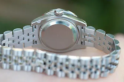 ROLEX LADIES STAINLESS STEEL DATEJUST 26mm OVERSIZE DIAMOND BEZEL 179160 UNWORN