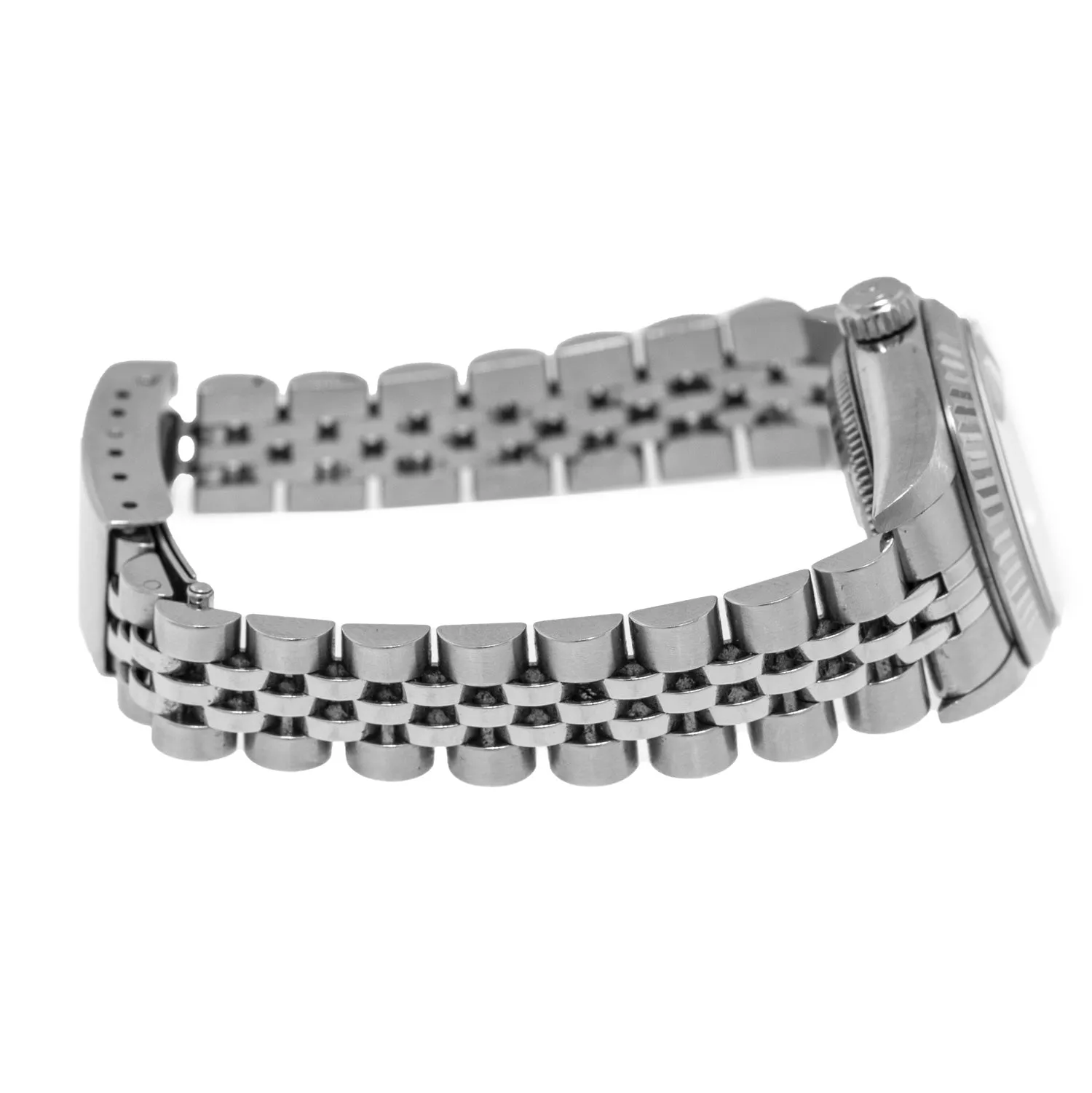 Rolex Lady-Datejust 26mm Stainless Steel Mother of Pearl Roman Dial Fluted Bezel 79174