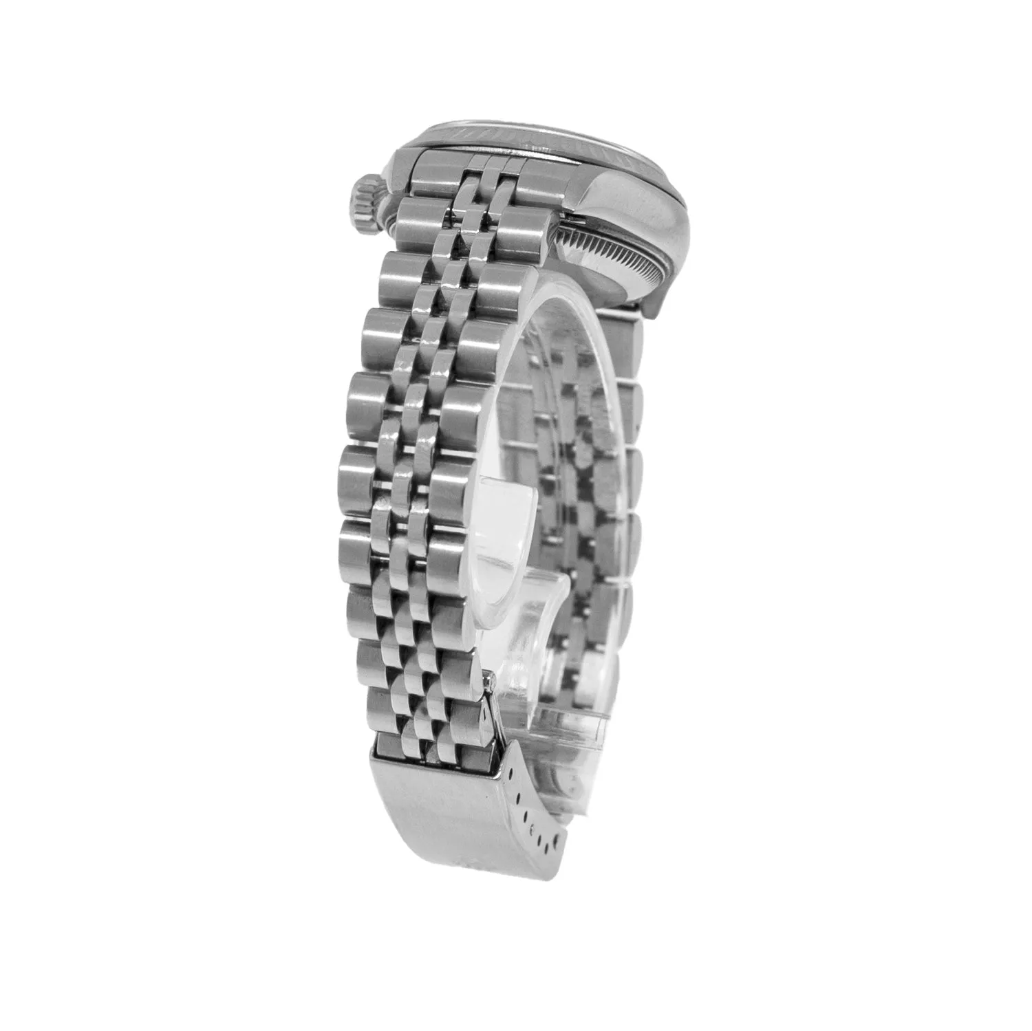 Rolex Lady-Datejust 26mm Stainless Steel Mother of Pearl Roman Dial Fluted Bezel 79174