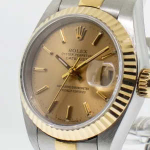 Rolex Lady-Datejust 26mm Yellow Gold & Steel Champagne Index Dial 79173