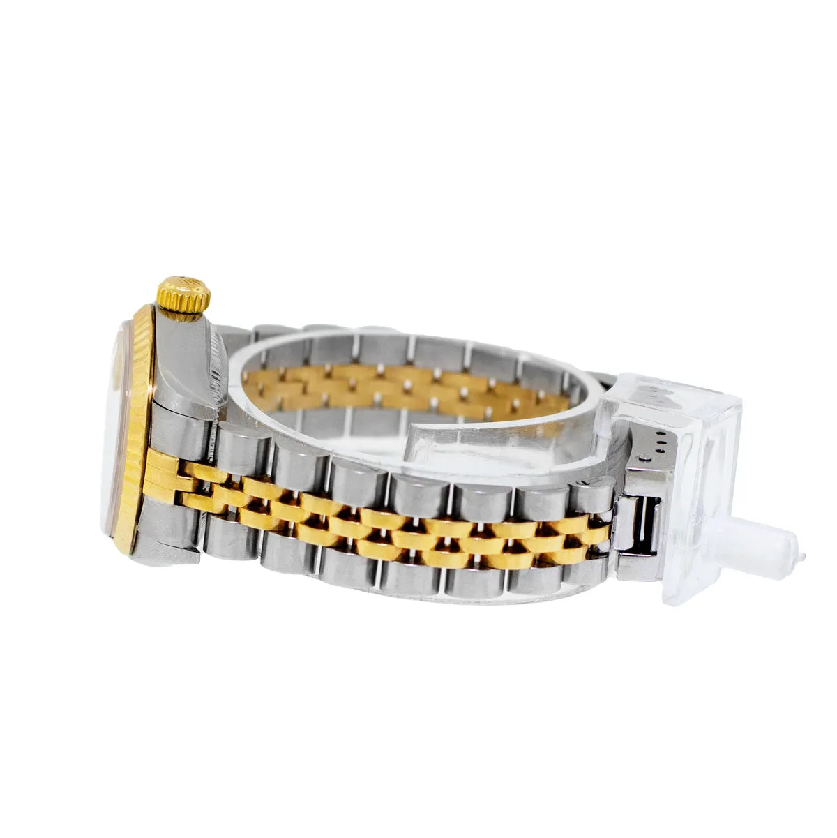 Rolex Lady-Datejust 26mm Yellow Gold & Steel Champagne Index Dial, Fluted Bezel 79173