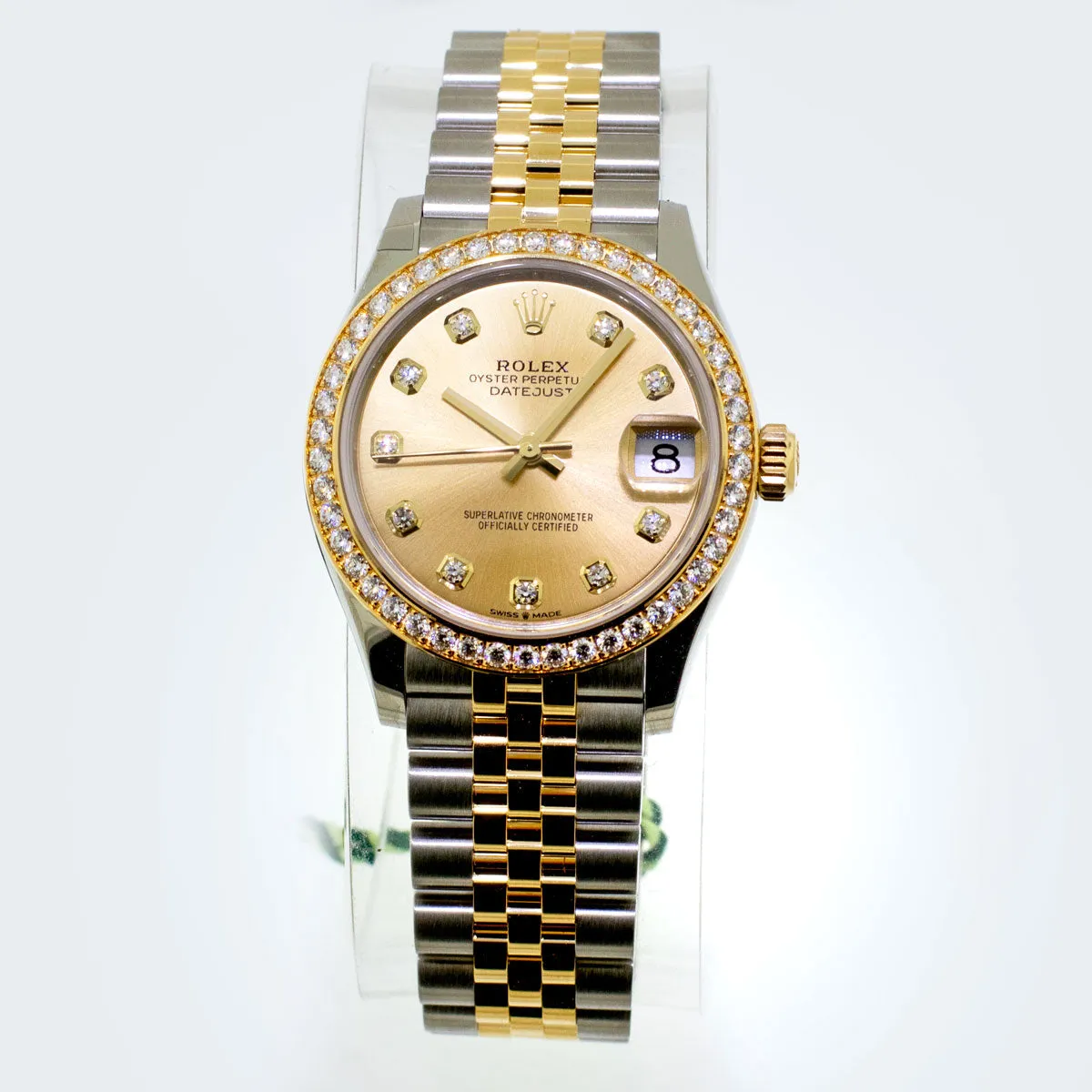 Rolex Lady-Datejust 31mm 18K Yellow Gold & Steel Champagne Diamond Dial & Diamond Bezel 278383RBR