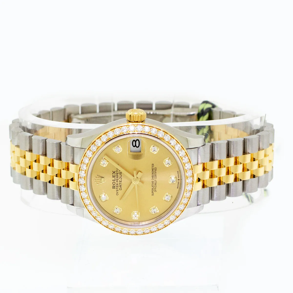 Rolex Lady-Datejust 31mm 18K Yellow Gold & Steel Champagne Diamond Dial & Diamond Bezel 278383RBR