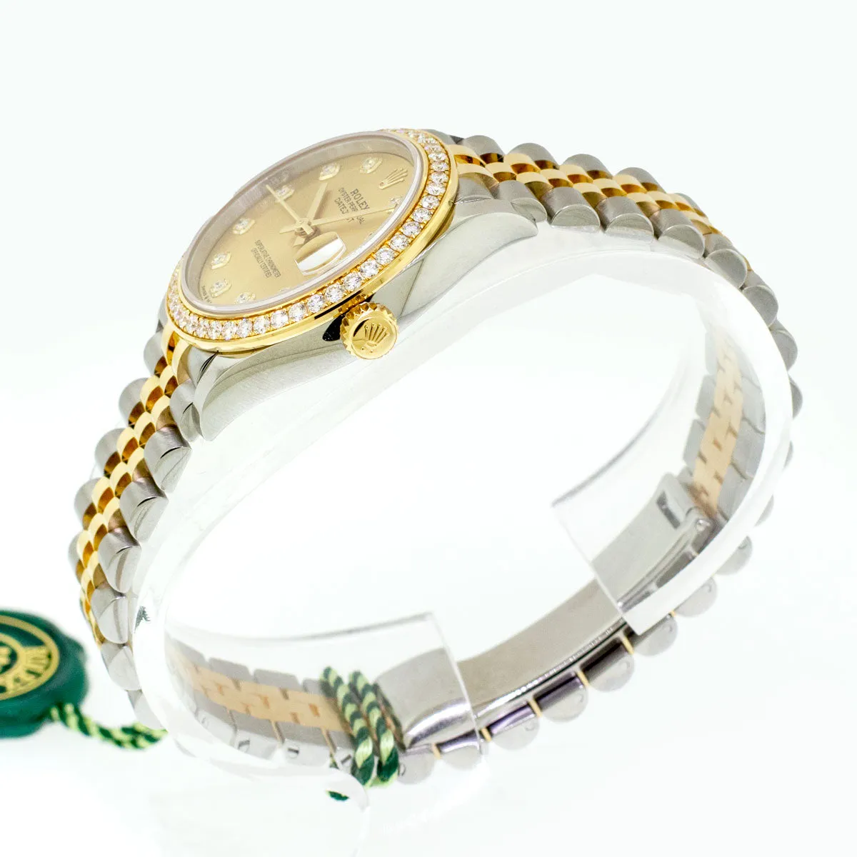 Rolex Lady-Datejust 31mm 18K Yellow Gold & Steel Champagne Diamond Dial & Diamond Bezel 278383RBR