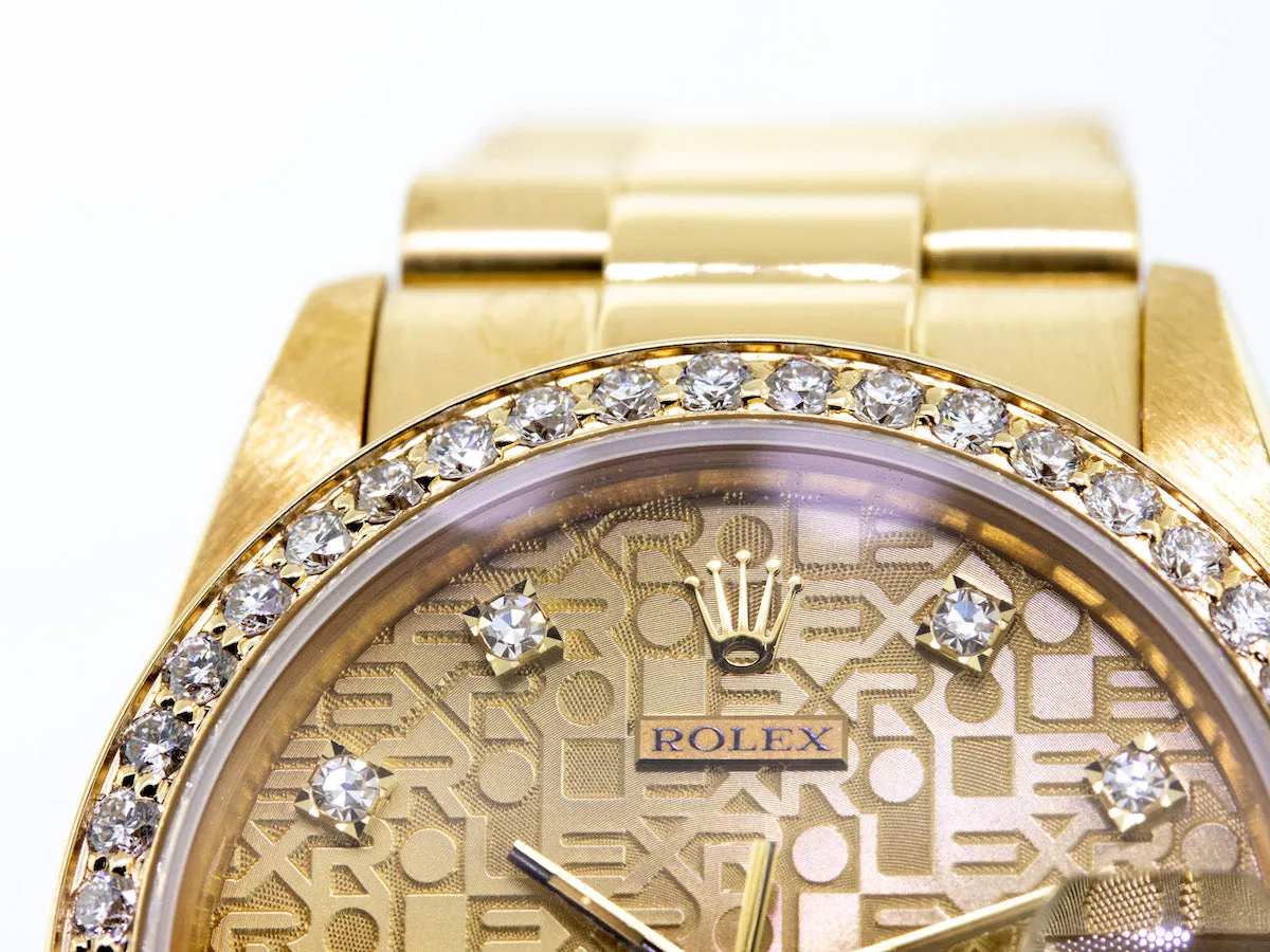 Rolex Lady-Datejust 31mm Yellow Gold Jubilee Diamond Dial & Bezel 68278