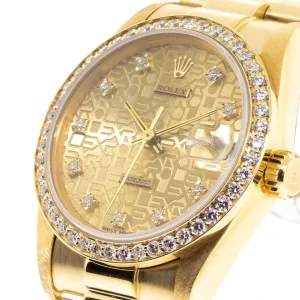 Rolex Lady-Datejust 31mm Yellow Gold Jubilee Diamond Dial & Bezel 68278