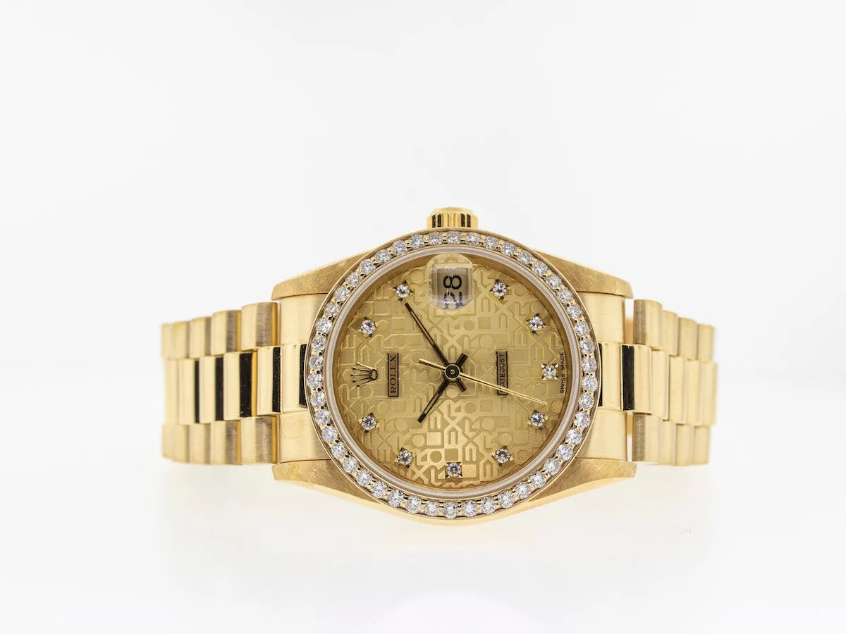 Rolex Lady-Datejust 31mm Yellow Gold Jubilee Diamond Dial & Bezel 68278