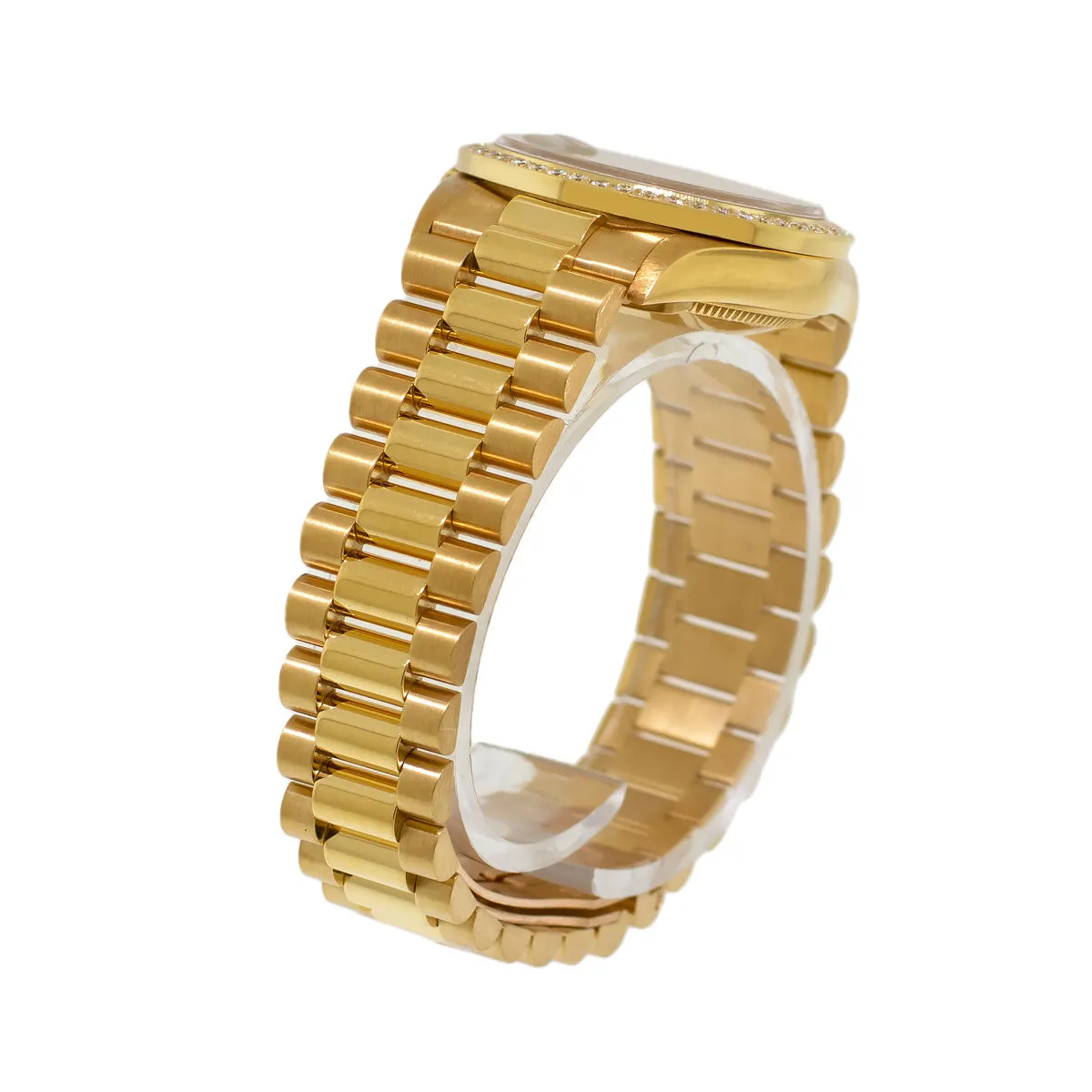 Rolex Lady-Datejust 31mm Yellow Gold Rhodium Diamond Dial & Bezel 68278