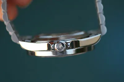 ROLEX MENS 16610 SUBMARINER 18K WHITE GOLD DIAMOND PRESIDENTIAL BAND BEZEL
