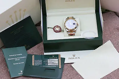 ROLEX MENS 2TONE DATEJUST 41mm LATEST MODEL 116333 RAISED 18K GOLD ROMAN UNWORN