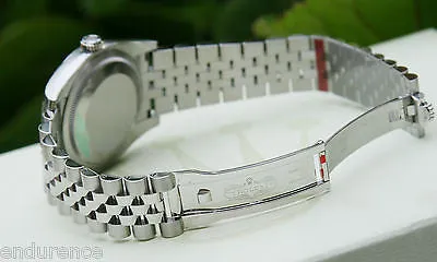 ROLEX MENS LADIES NEW DATEJUST WATCH 36mm SILVER FLORAL FLOWER DIAL STEEL