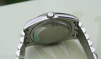 ROLEX MENS LADIES NEW DATEJUST WATCH 36mm SILVER FLORAL FLOWER DIAL STEEL