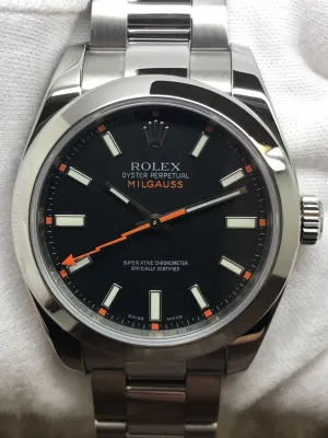 Rolex Milgauss 116400 Black Dial Automatic Men's Watch