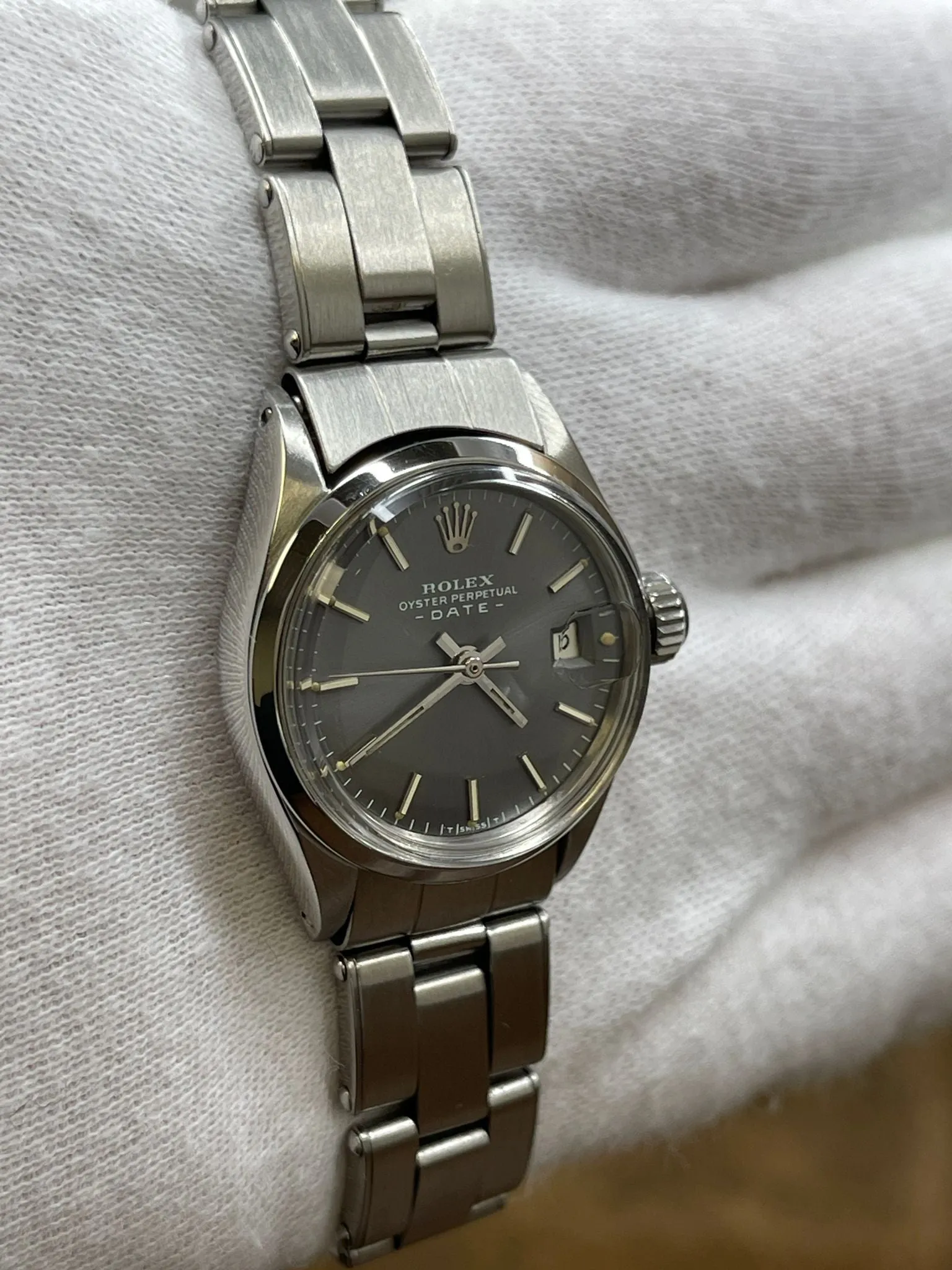 Rolex Oyster Perpetual 26mm 6516 Grey Dial Automatic Women's Watch