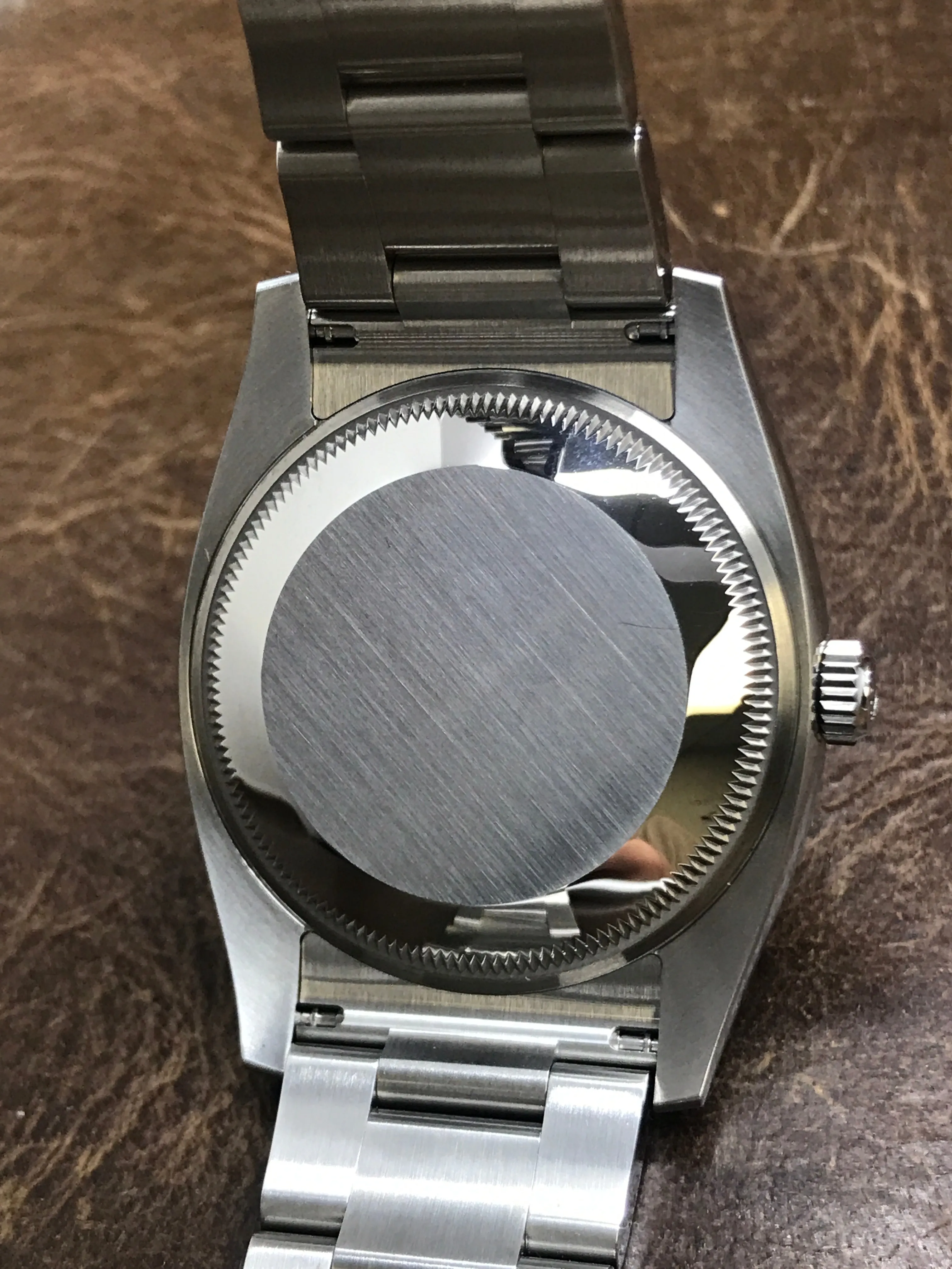Rolex Oyster Perpetual 34mm 114200 Red Grape Dial Automatic Watch