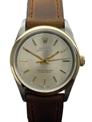 Rolex Oyster Perpetual 34mm 14203 Silver Dial Automatic Watch