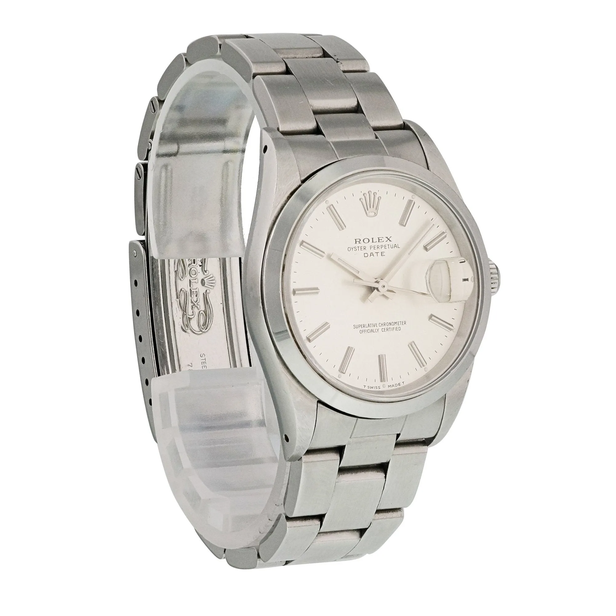 Rolex Oyster Perpetual Date 15200 Mens Watch Box Papers