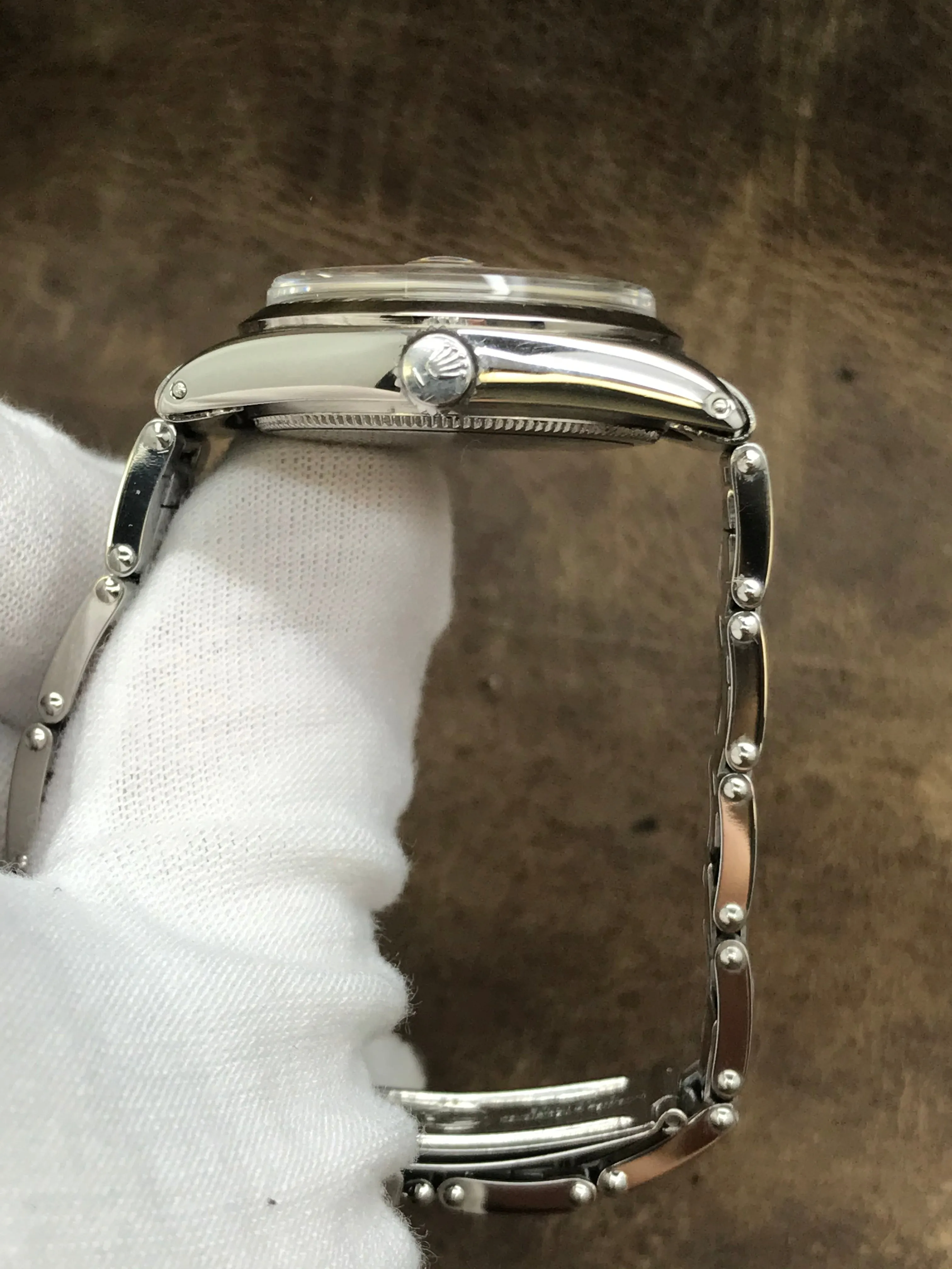Rolex Oysterdate 6466 Silver Dial Manual winding Men's Watch
