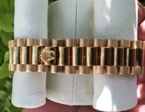 ROLEX PRESIDENT 18k YELLOW  GOLD BAND MIDSIZE 31mm WHITEGOLD DIAMOND BEZEL 68278