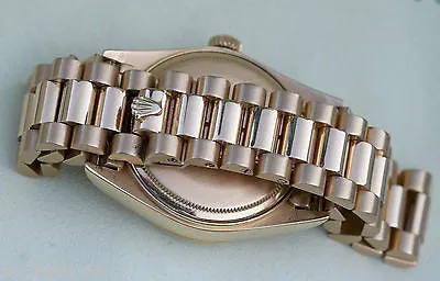 ROLEX PRESIDENT MENS 18K GOLD MODEL 18038 WHITE DIAL GOLD ROMAN NUMERALS