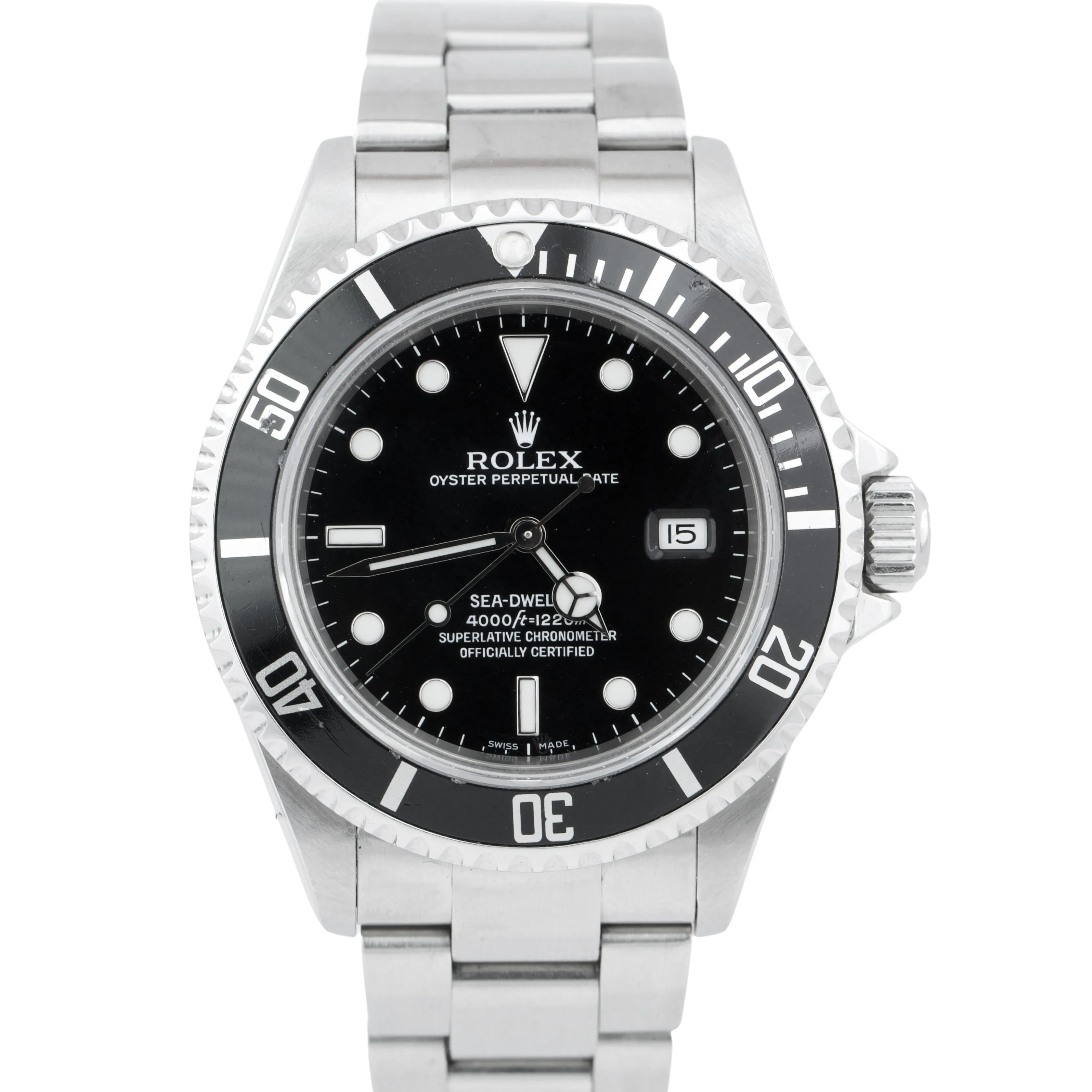 Rolex Sea-Dweller 40mm M SERIAL Stainless Steel Black Automatic Date Watch 16600