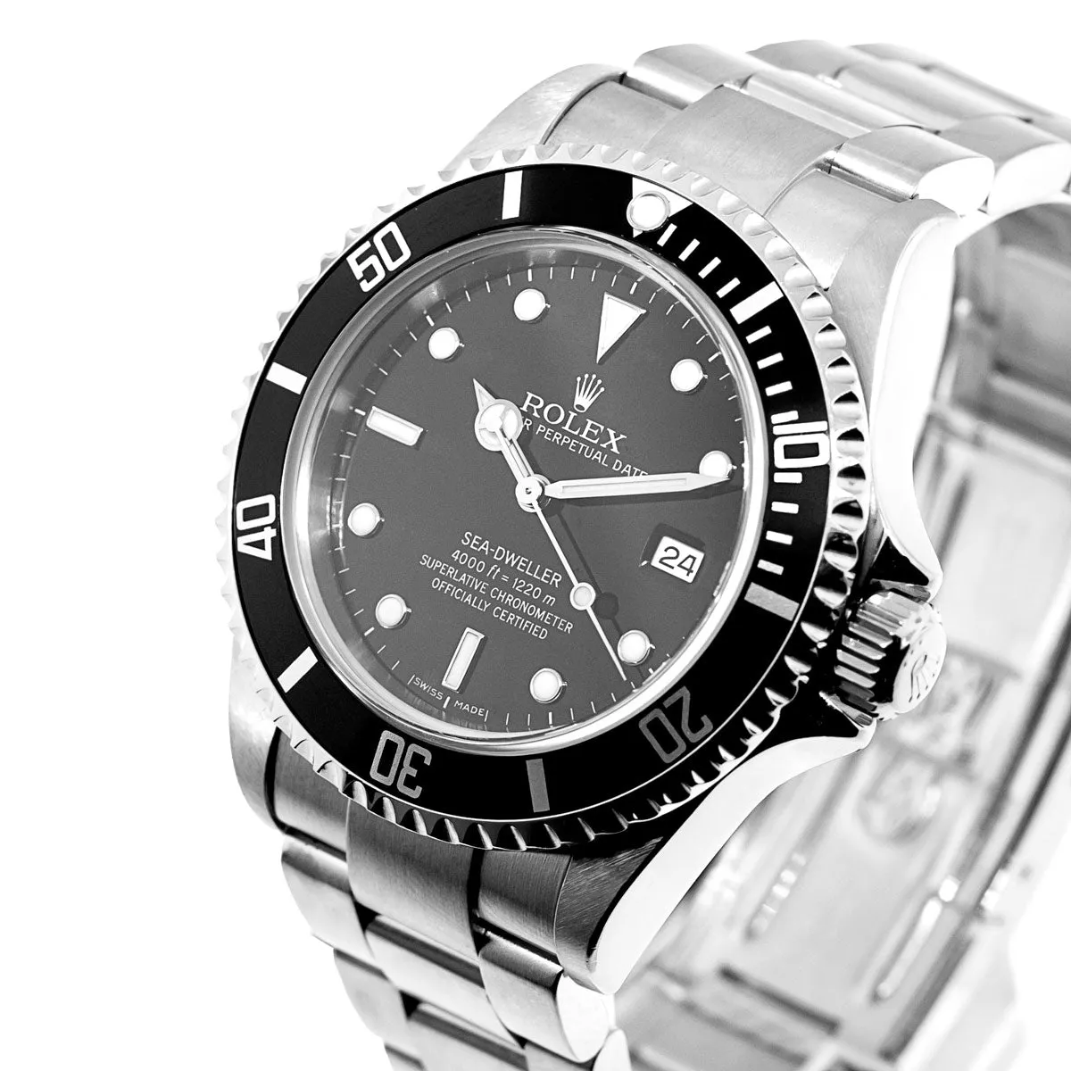 Rolex Sea-Dweller 40mm Stainless Steel Black Dial Black Bezel 16600