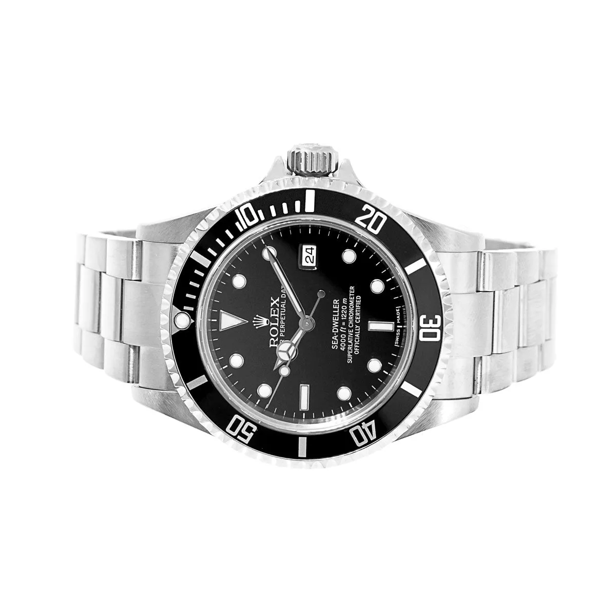 Rolex Sea-Dweller 40mm Stainless Steel Black Dial Black Bezel 16600