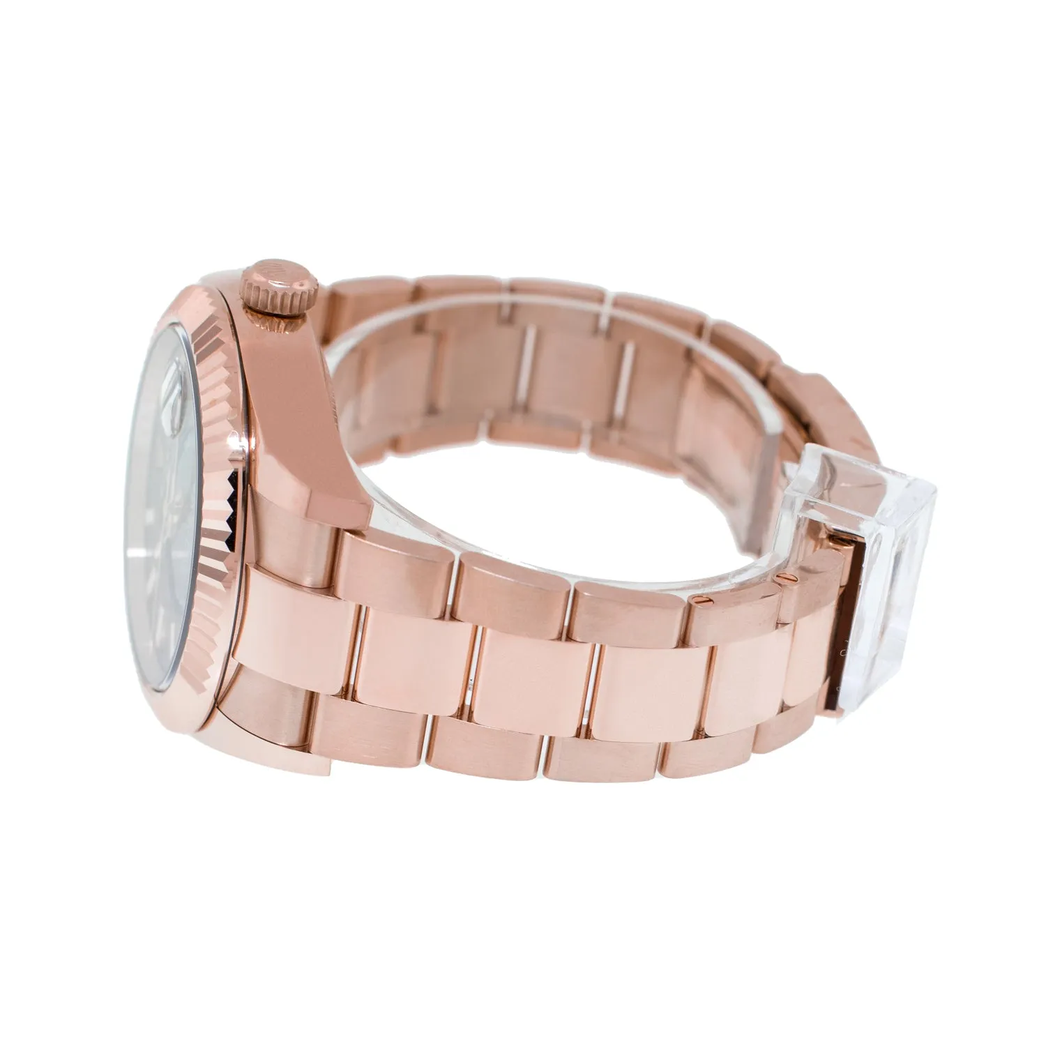 Rolex Sky-Dweller 42mm Everose Gold Blue Index Dial Fluted Bezel 336935