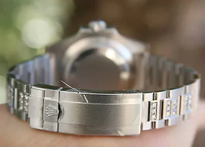 ROLEX STAINLESS STEEL DIAMOND SUBMARINER 116610 INSIDE BEZEL ENGRAVING