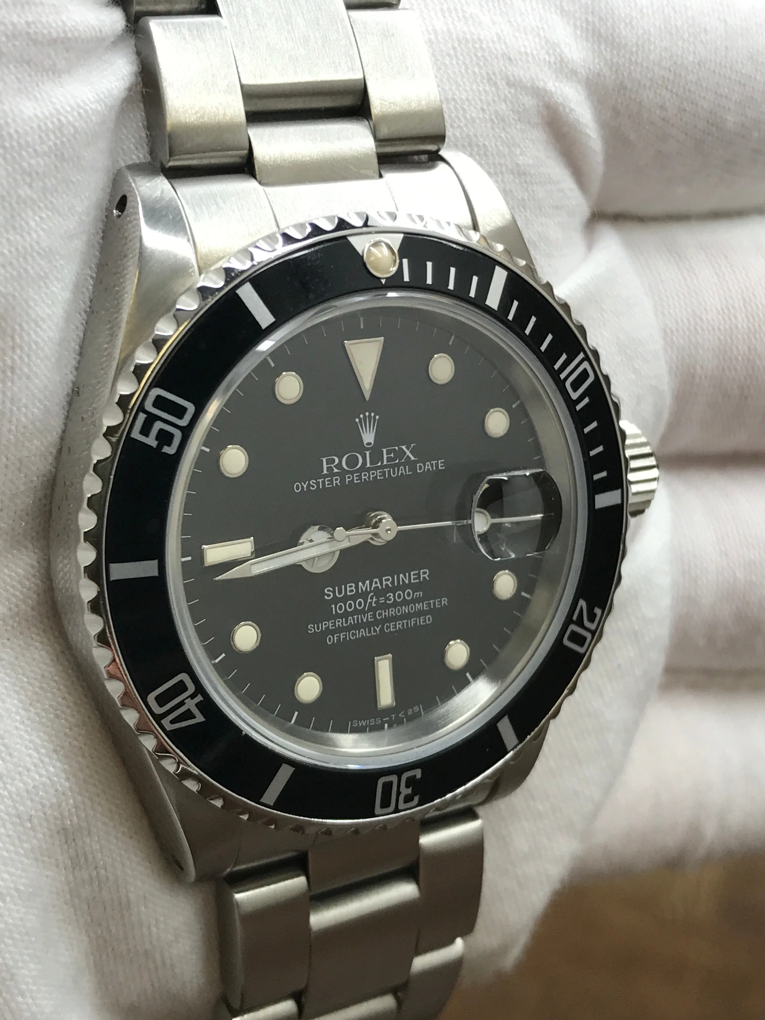 Rolex Submariner 16800 Black Dial Automatic Men's Watch