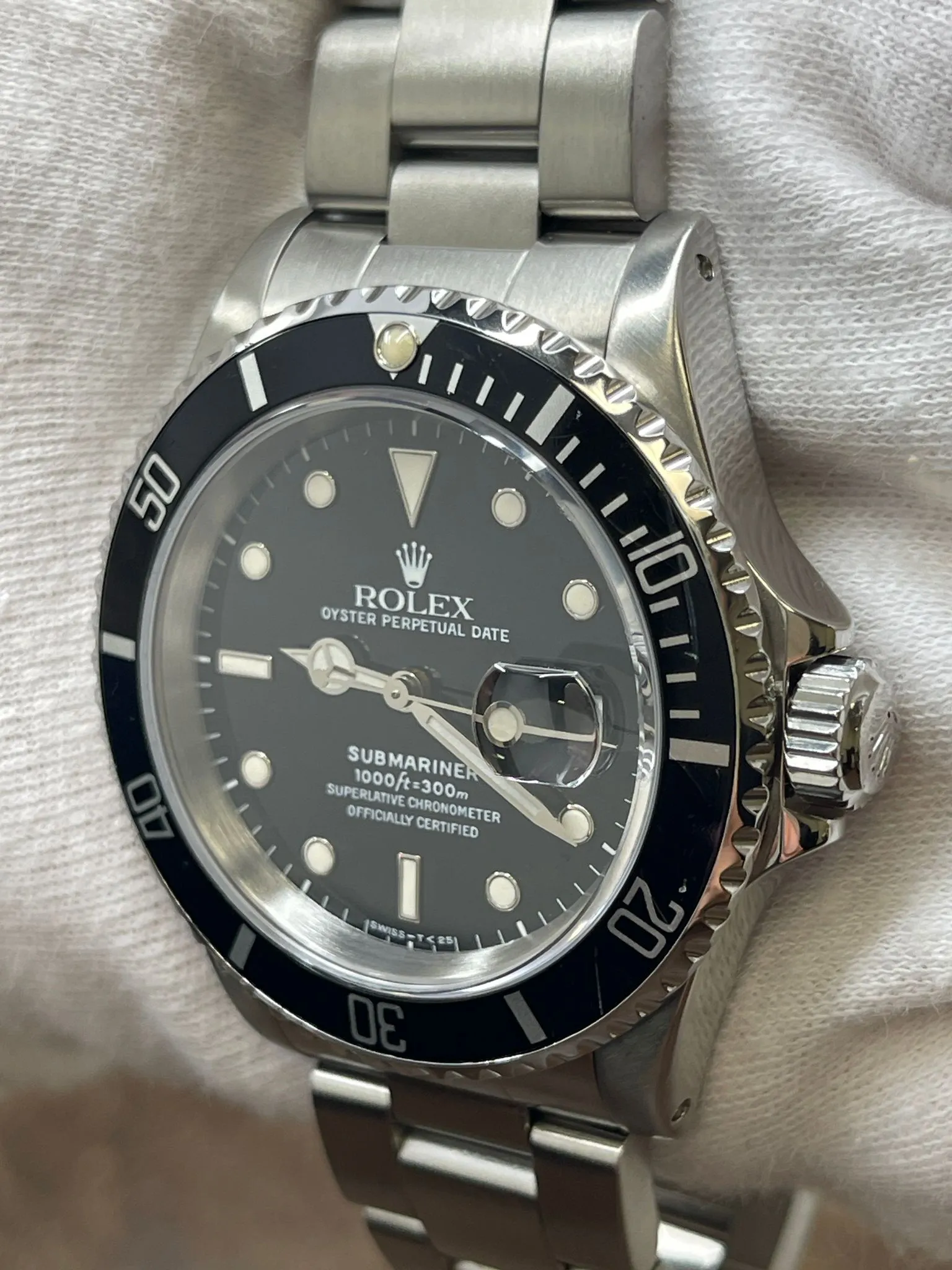 Rolex Submariner Date 16610 Black Dial Automatic Men's Watch