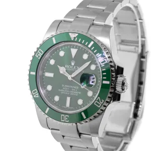 Rolex Submariner Date "The Hulk" 40mm Stainless Steel Green Dial & Green Bezel 116610LV Papers