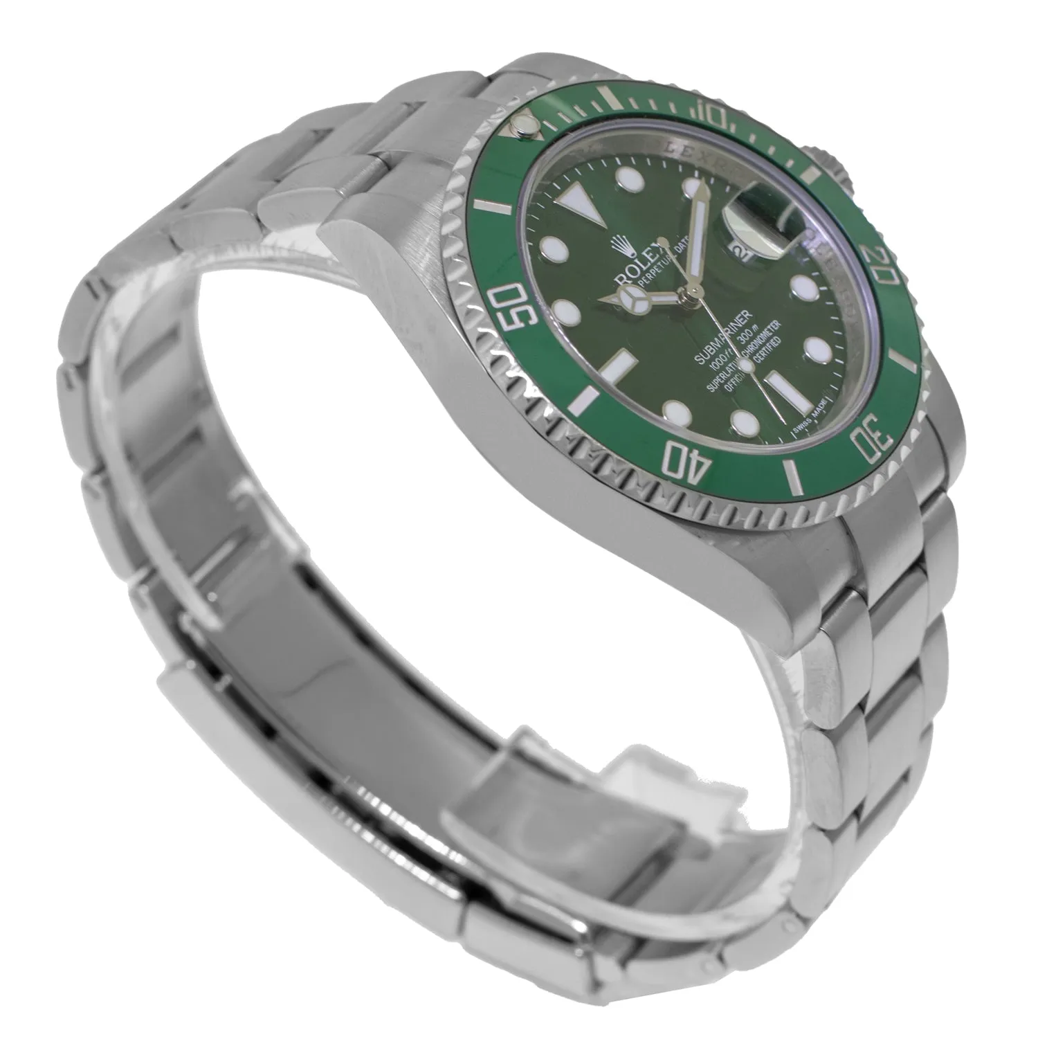 Rolex Submariner Date "The Hulk" 40mm Stainless Steel Green Dial & Green Bezel 116610LV Papers