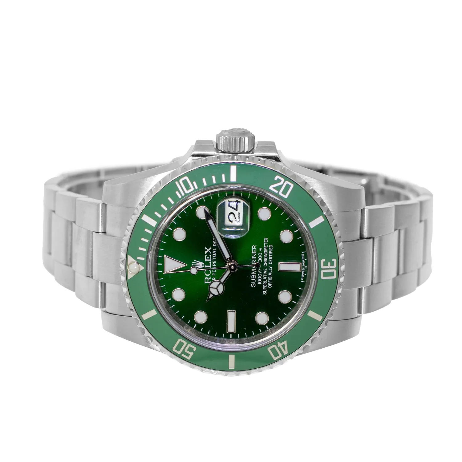 Rolex Submariner Date "The Hulk" 40mm Stainless Steel Green Dial & Green Bezel 116610LV Papers
