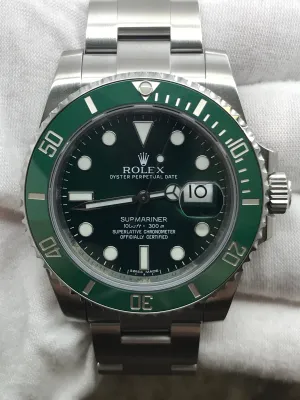 Rolex Submariner Hulk 116610LV Green Dial Automatic Men's Watch