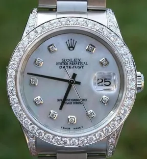 ROLEX WATCH MENS 36mm DATEJUST STAINLESS STEEL DIAMOND DIAL BEZEL LUGS UNWORN