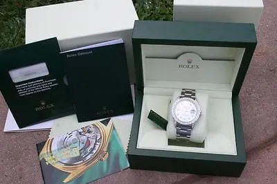 ROLEX WATCH MENS 36mm DATEJUST STAINLESS STEEL DIAMOND DIAL BEZEL LUGS UNWORN