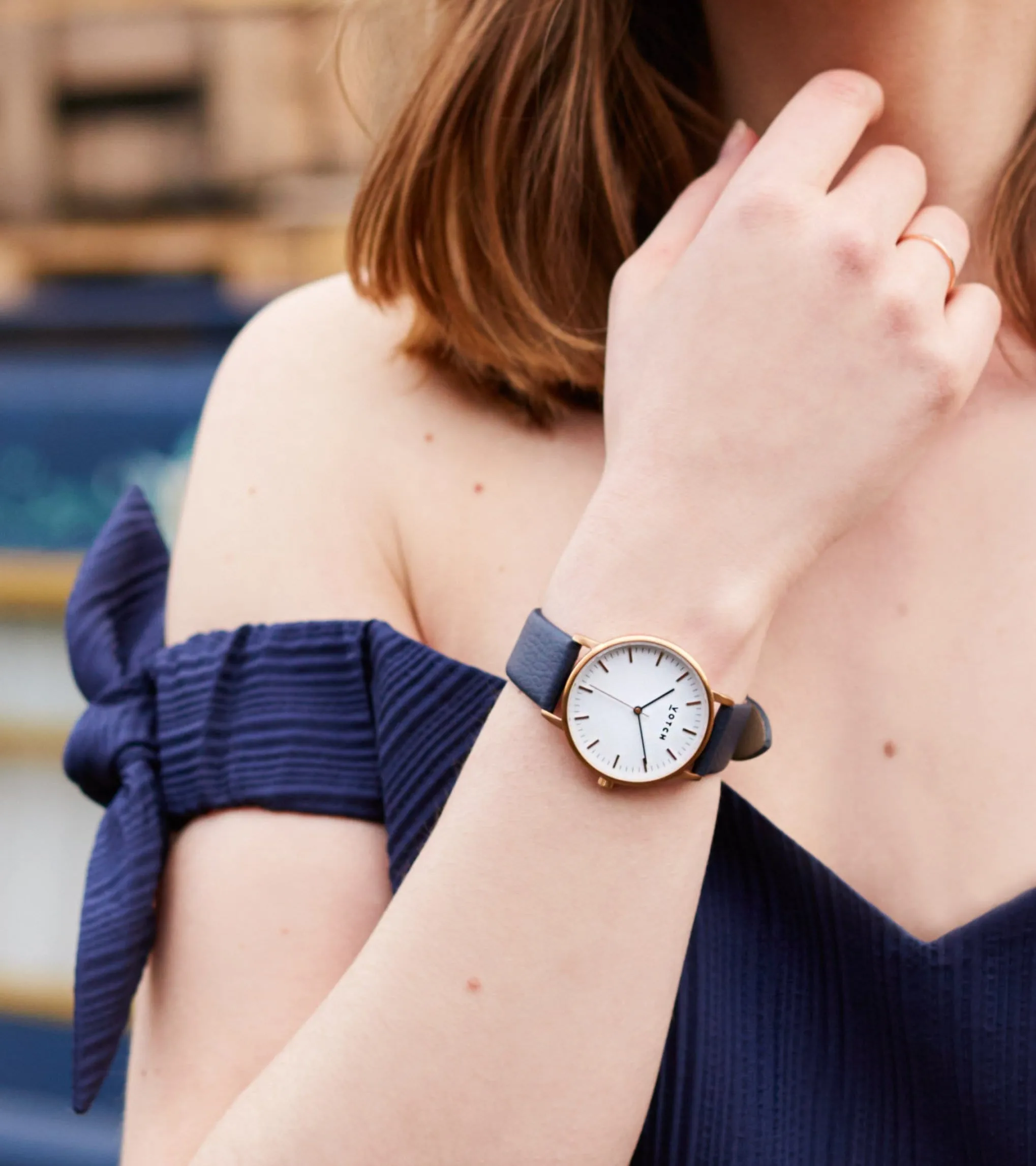 Rose Gold & Navy | Moment